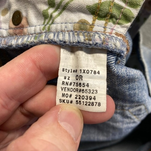 Vintage Abercrombie & Fitch Jeans Womens 0 Blue Madison Flare Distressed Denim - Picture 10 of 11